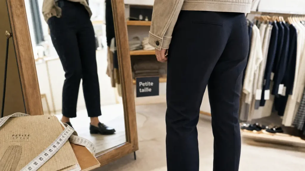 1m50 mode femme petite taille : pantalon robe veste, coupes raccourcissent l’effet trop long
