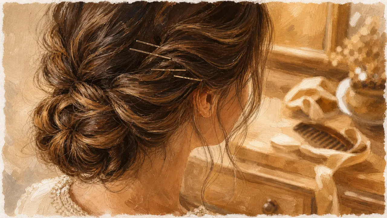 Coiffure bohème simple : chignon bas tressé