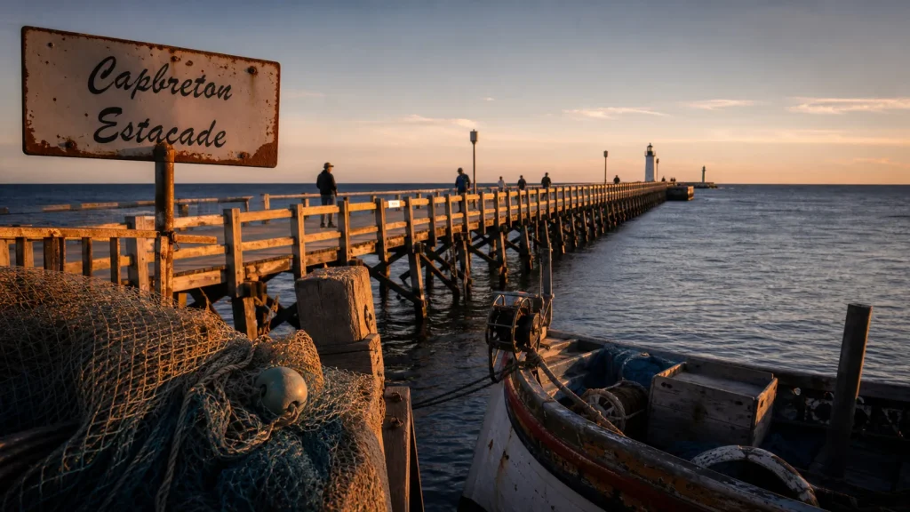 Que faire dans les Landes : Capbreton Estacade au coucher du soleil