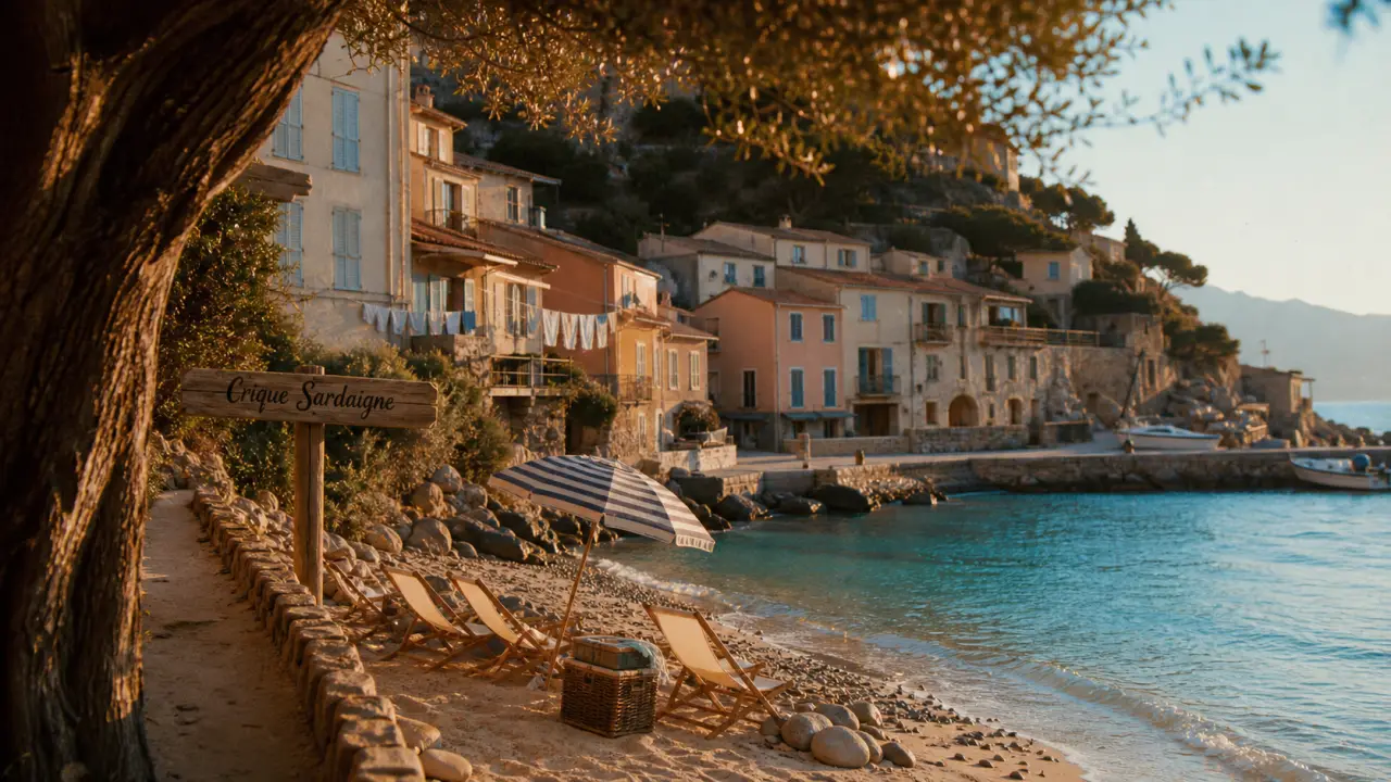 Vacances au bord de la mer en italie : crique en Sardaigne, eau turquoise