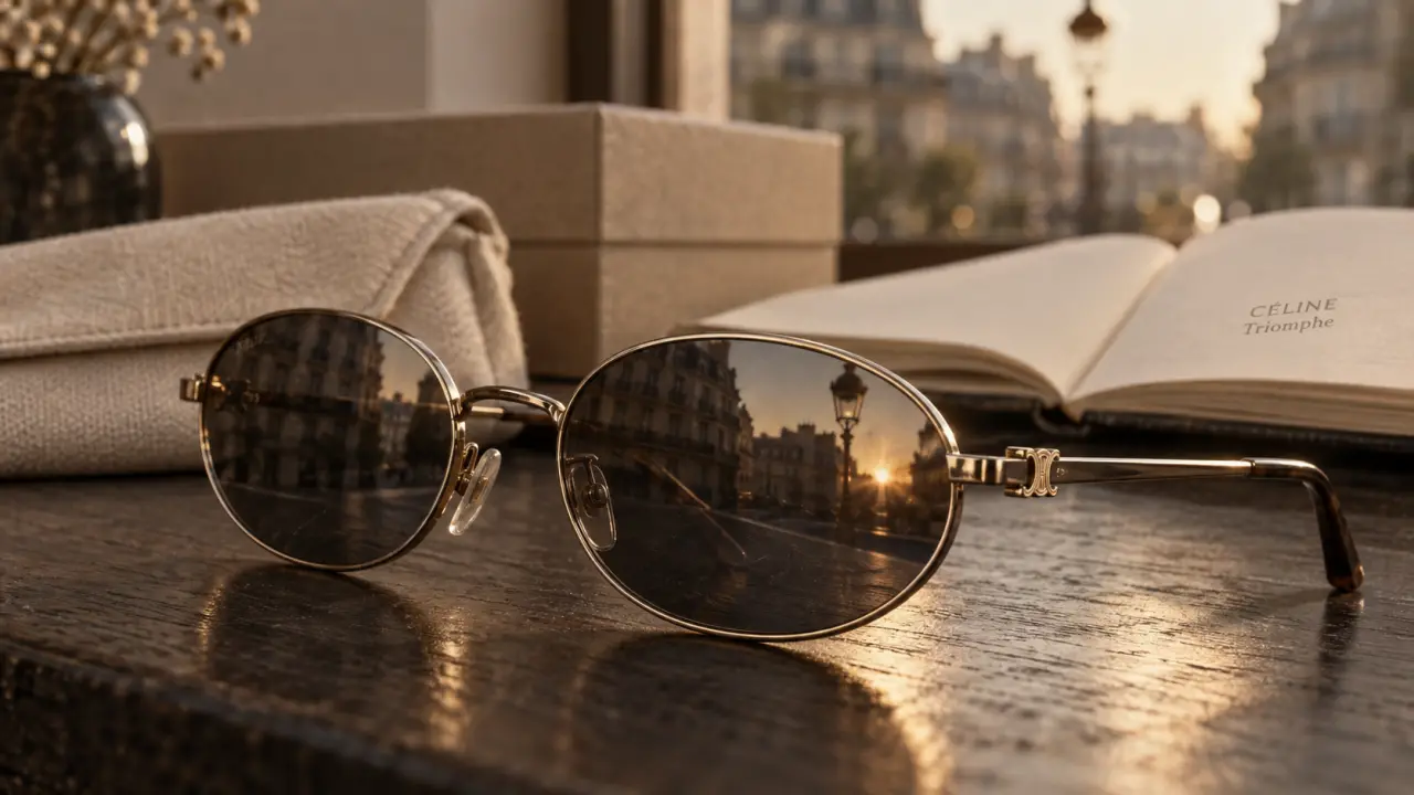 Lunettes de soleil celine CELINE Triomphe avec verres fumés et branches élégantes
