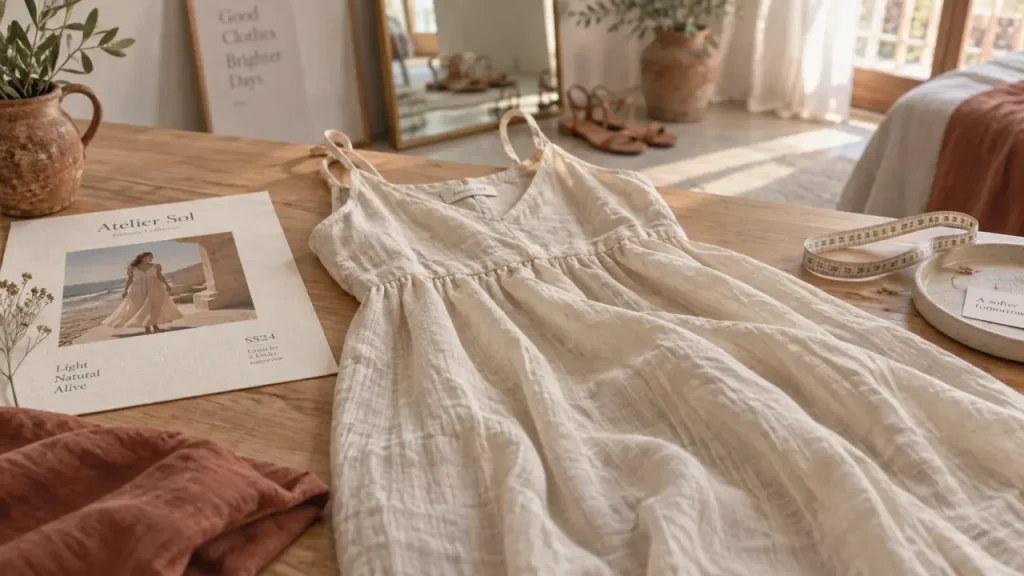 Robe coton femme ample été, coupe midi fluide en coton léger