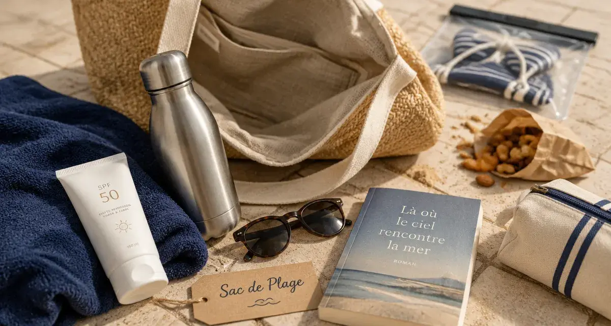 Sac d plage organisé : accessoires plage