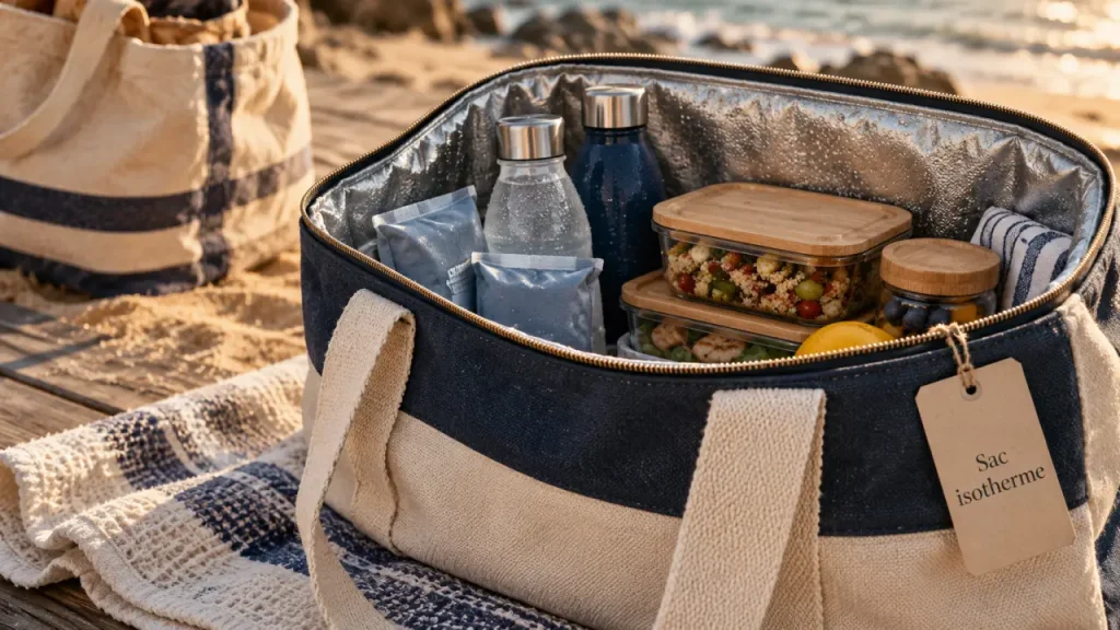 Sac de plage isotherme : le bon volume ne suffit pas à garder le repas au frais