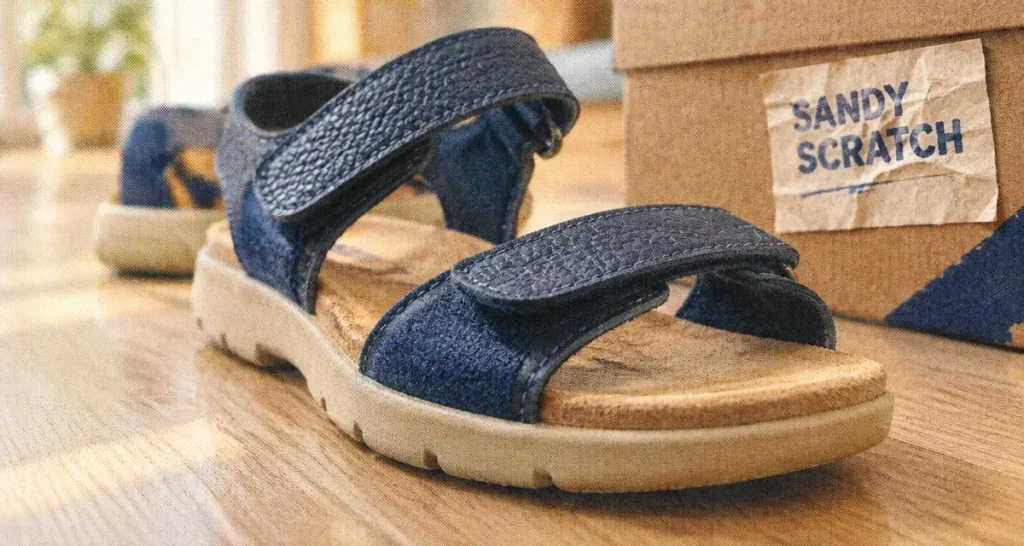 Sandales scratch femme réglées sans comprimer le pied